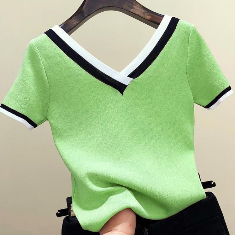 T-Shirt Com Manga De Malha