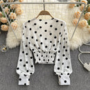 Blusa Manga Comprida Estampa Bolinha