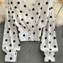 Blusa Manga Comprida Estampa Bolinha