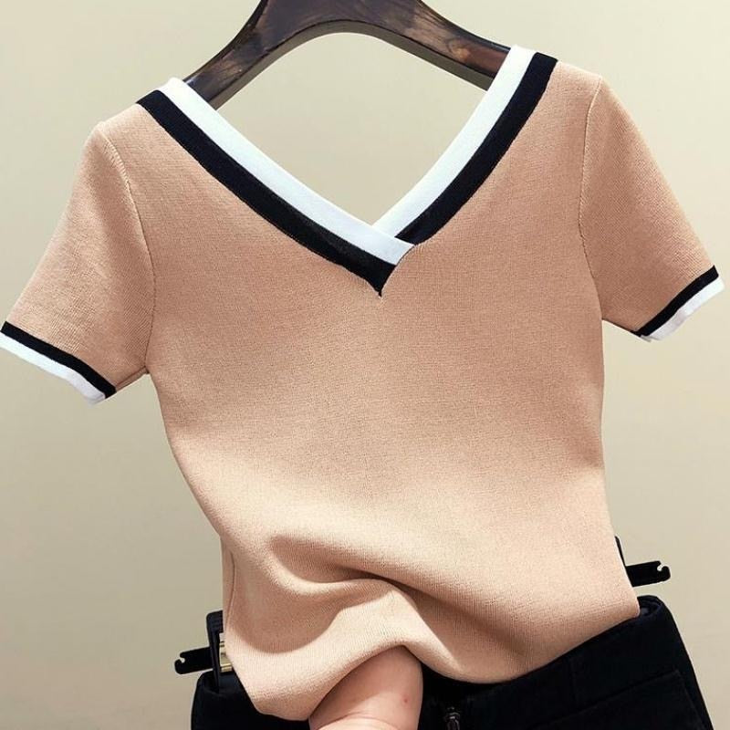T-Shirt Com Manga De Malha