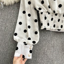 Blusa Manga Comprida Estampa Bolinha