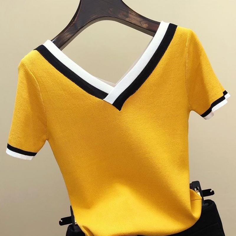 T-Shirt Com Manga De Malha