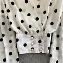 Blusa Manga Comprida Estampa Bolinha