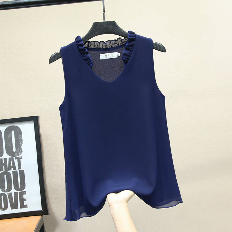 Blusa Regata De Chiffon Colors
