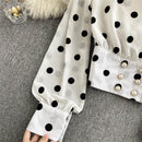 Blusa Manga Comprida Estampa Bolinha