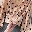 Blusa Manga Comprida Estampa Bolinha