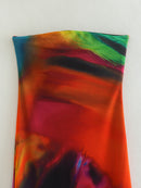 Vestido Longo Estampado de Tule