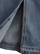 Saia Jeans Longa Com Fenda