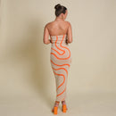 Vestido Midi Tubinho Laranja