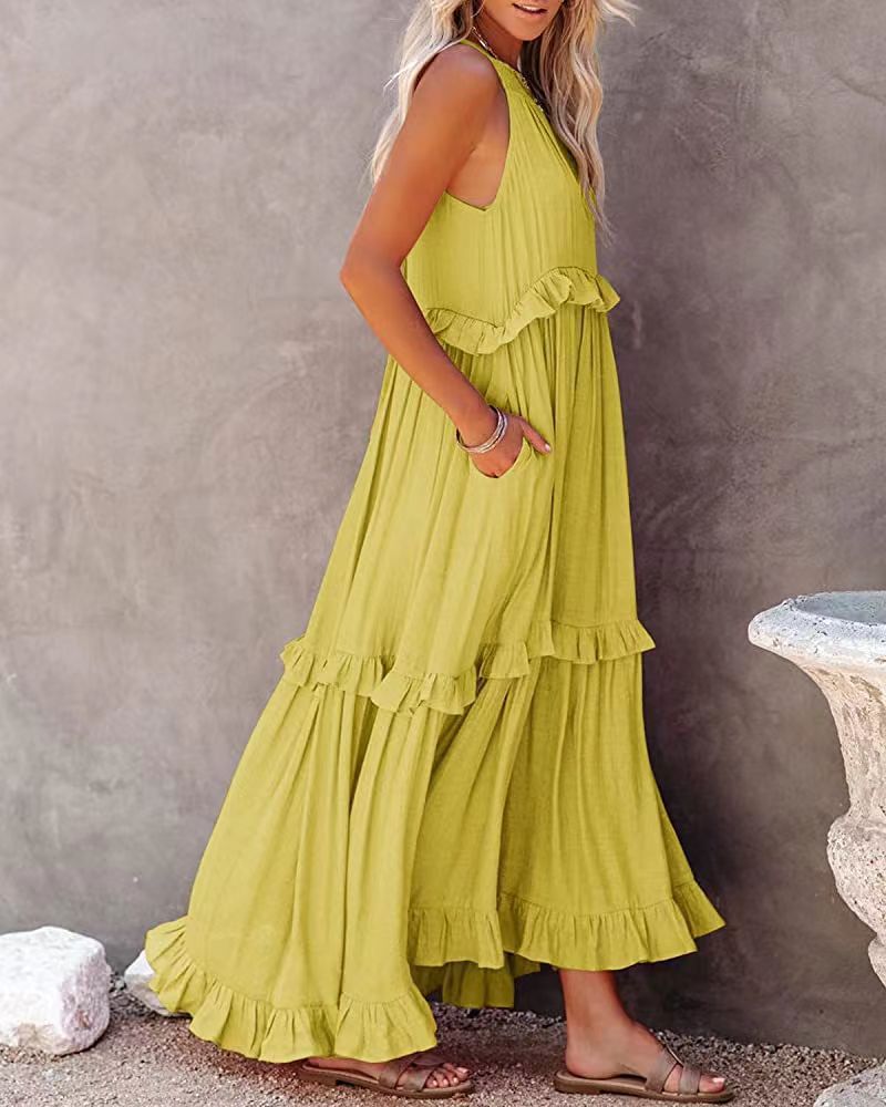 Vestido Longo Plissado