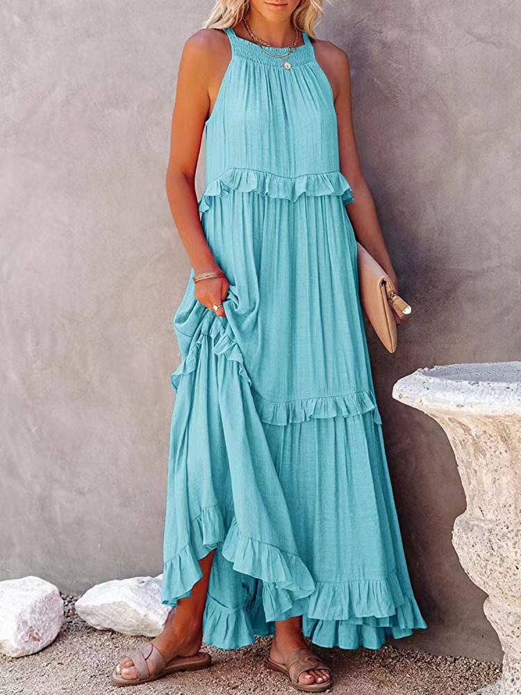 Vestido Longo Plissado