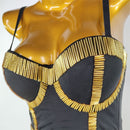 Top Cropped Alcinha Dourado