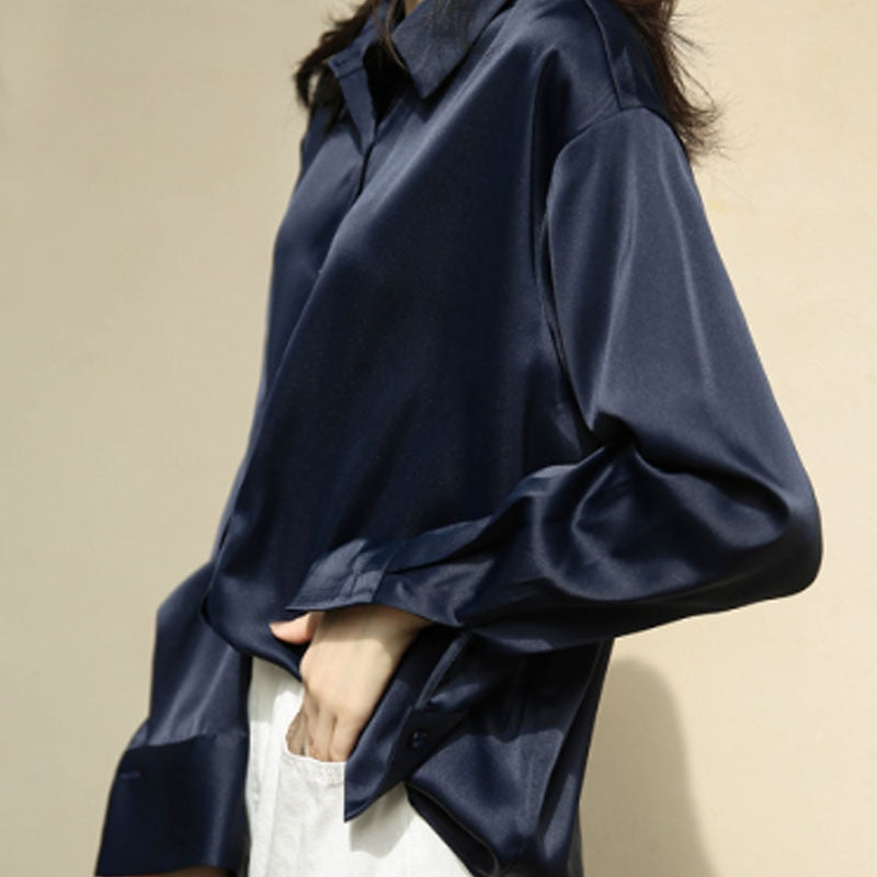 Camisa Manga Longa De Seda