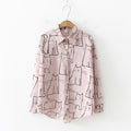 Camisa Manga Comprida Estampa Felinos