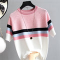 Blusa De Manga Tricô Listrada