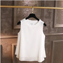 Blusa Regata Com Babados Chiffon