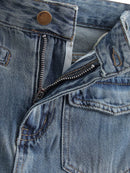 Saia Jeans Longa Com Fenda