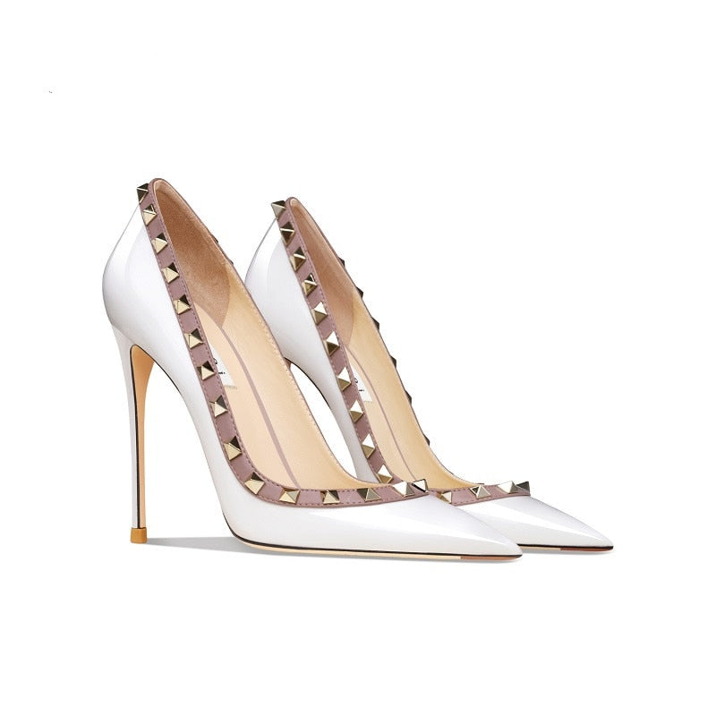 Scarpin Salto Agulha Com Tachas
