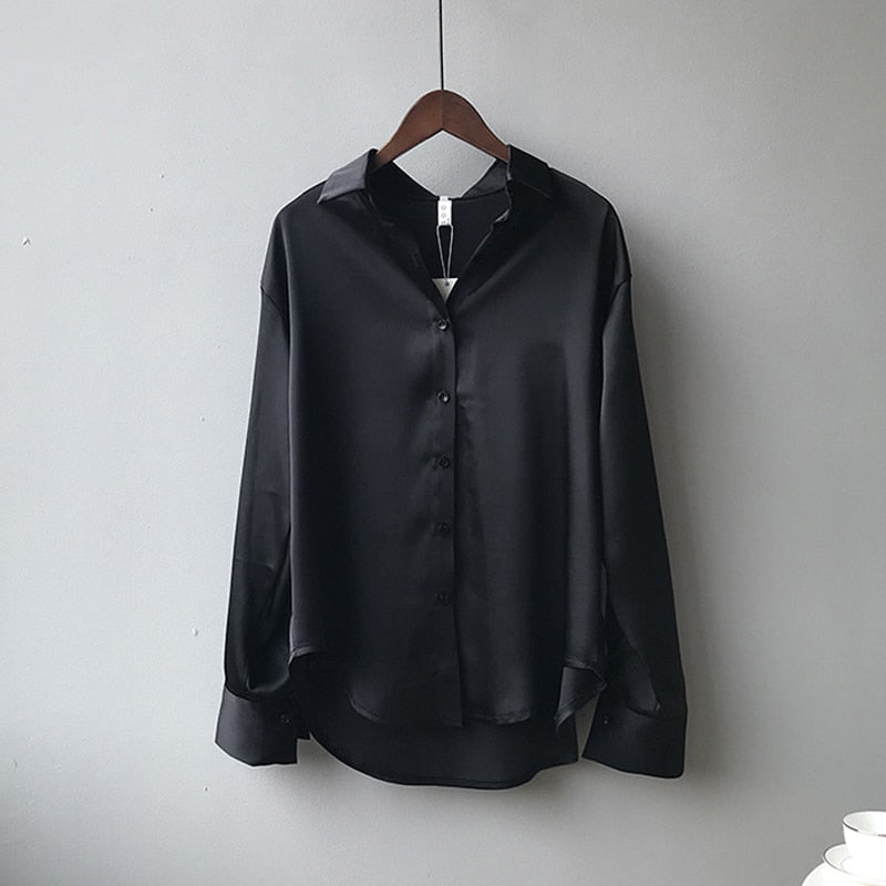 Camisa Manga Longa De Seda
