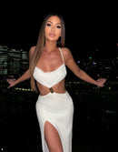 Vestido Midi Com Fenda Lateral Night