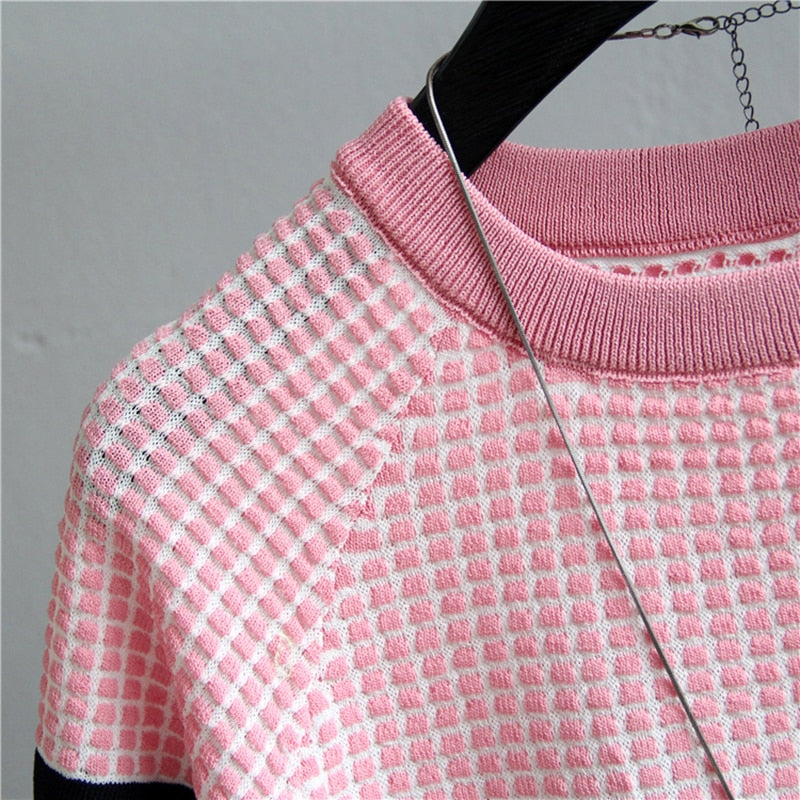 Blusa De Manga Tricô Listrada