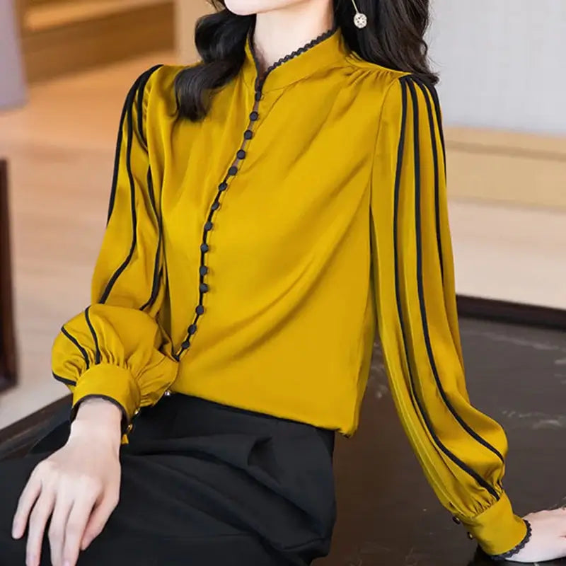 Blusa Manga Comprida Amarela